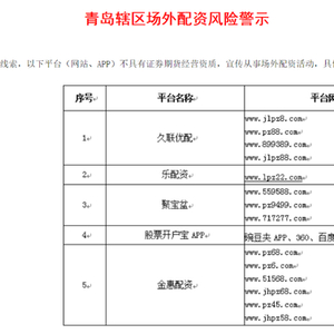 10倍杠杆配资黑名单_多地证监局打击非法场外配资_十倍杠杆炒股