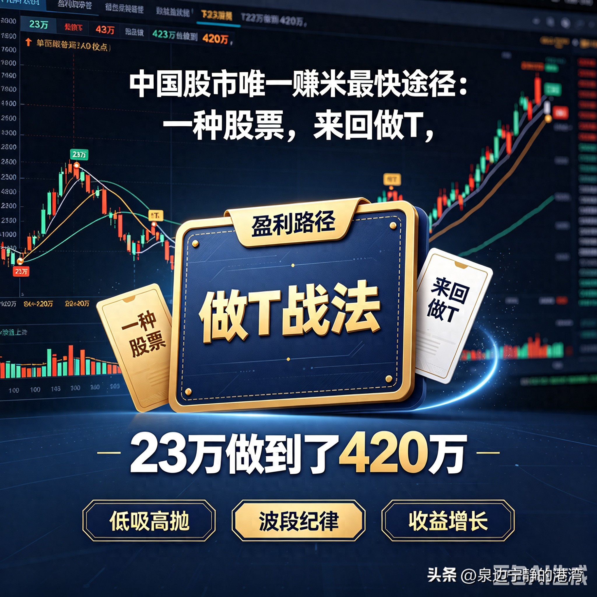 散户做T滚雪球，23万到420万，网上配资炒股这样玩复利