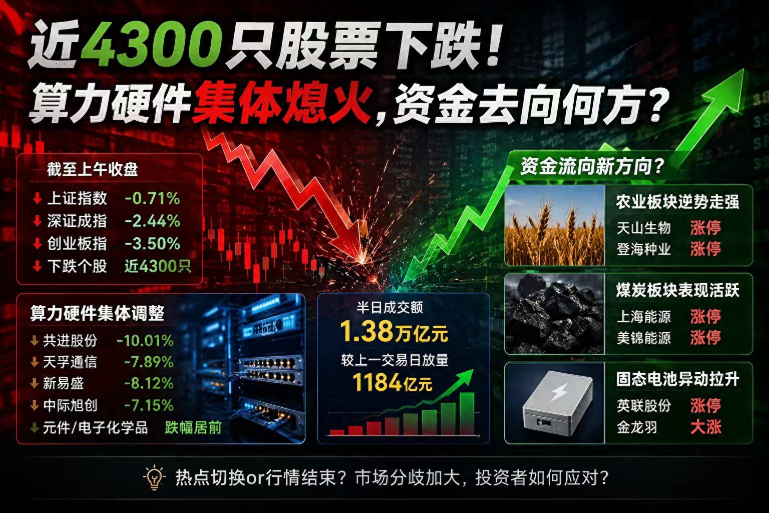 A股算力板块调整_成交量放大股票下跌原因_股票网